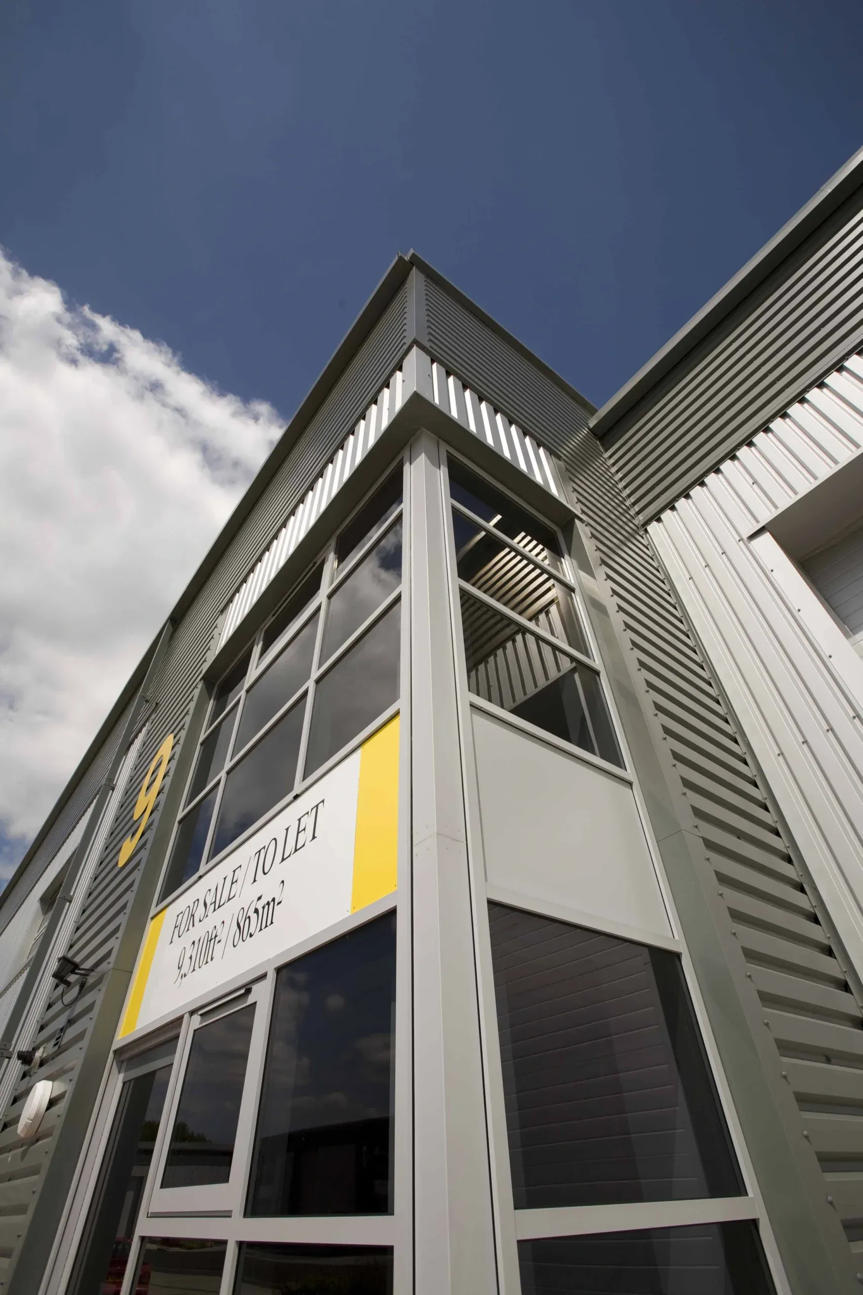 Modern metal clad building
